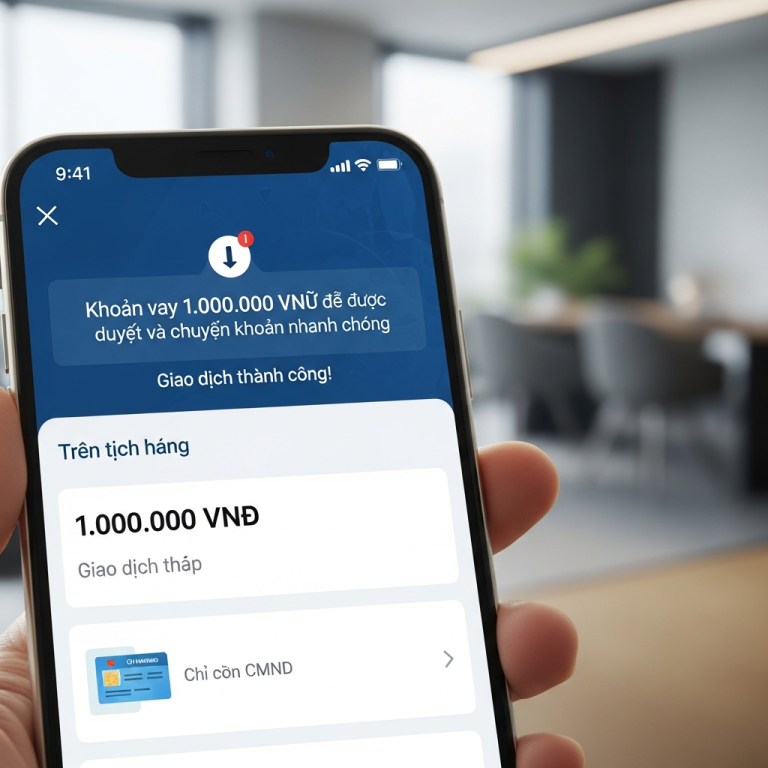 Vay 1 triệu online chuyển khoản nhanh nhất chỉ cần CCCD